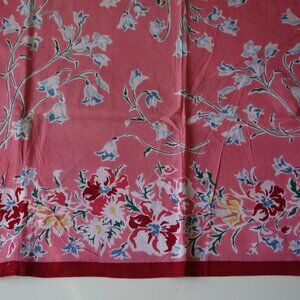 Beautiful Hand Stitched Pink Multi Color 30" X 30" Women's Cotton Scarf New